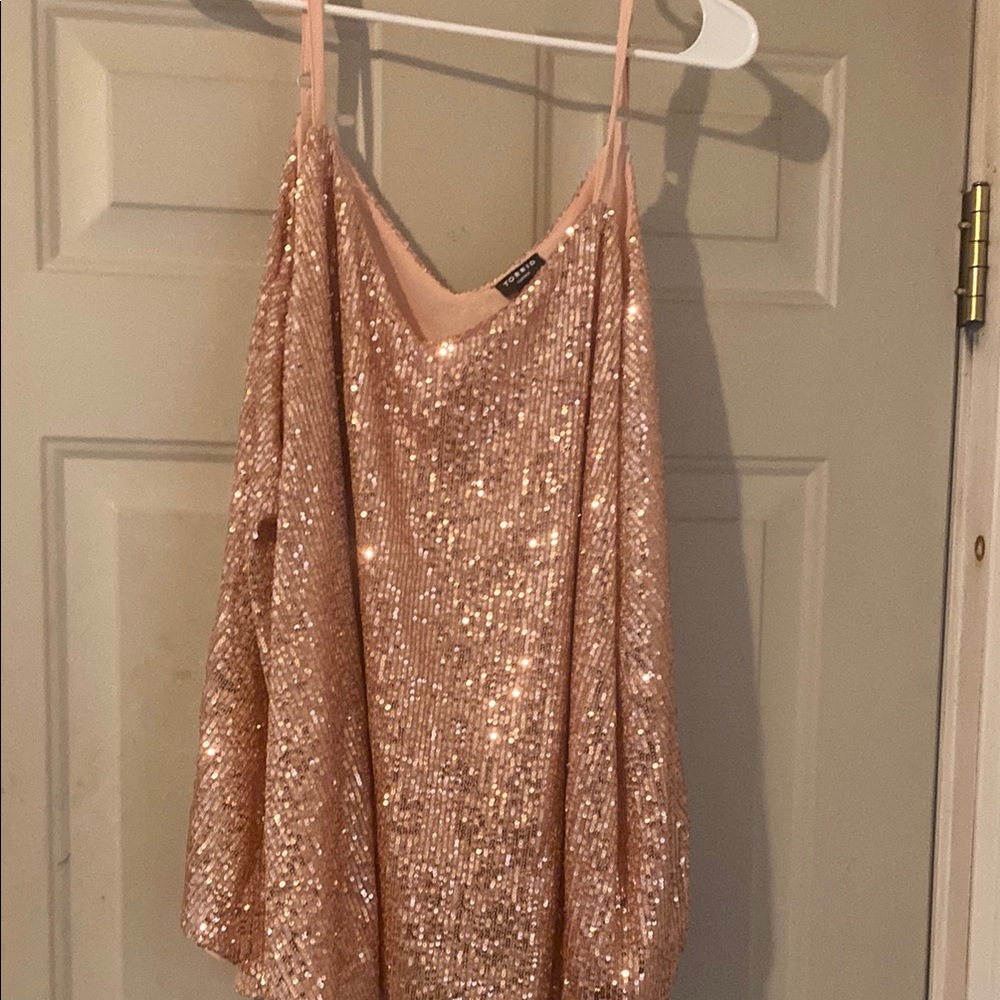 Sequin Spaghetti Strap Top